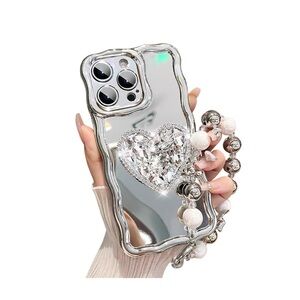 Silver Protective Phone Case with Raised Edges and Durable Design